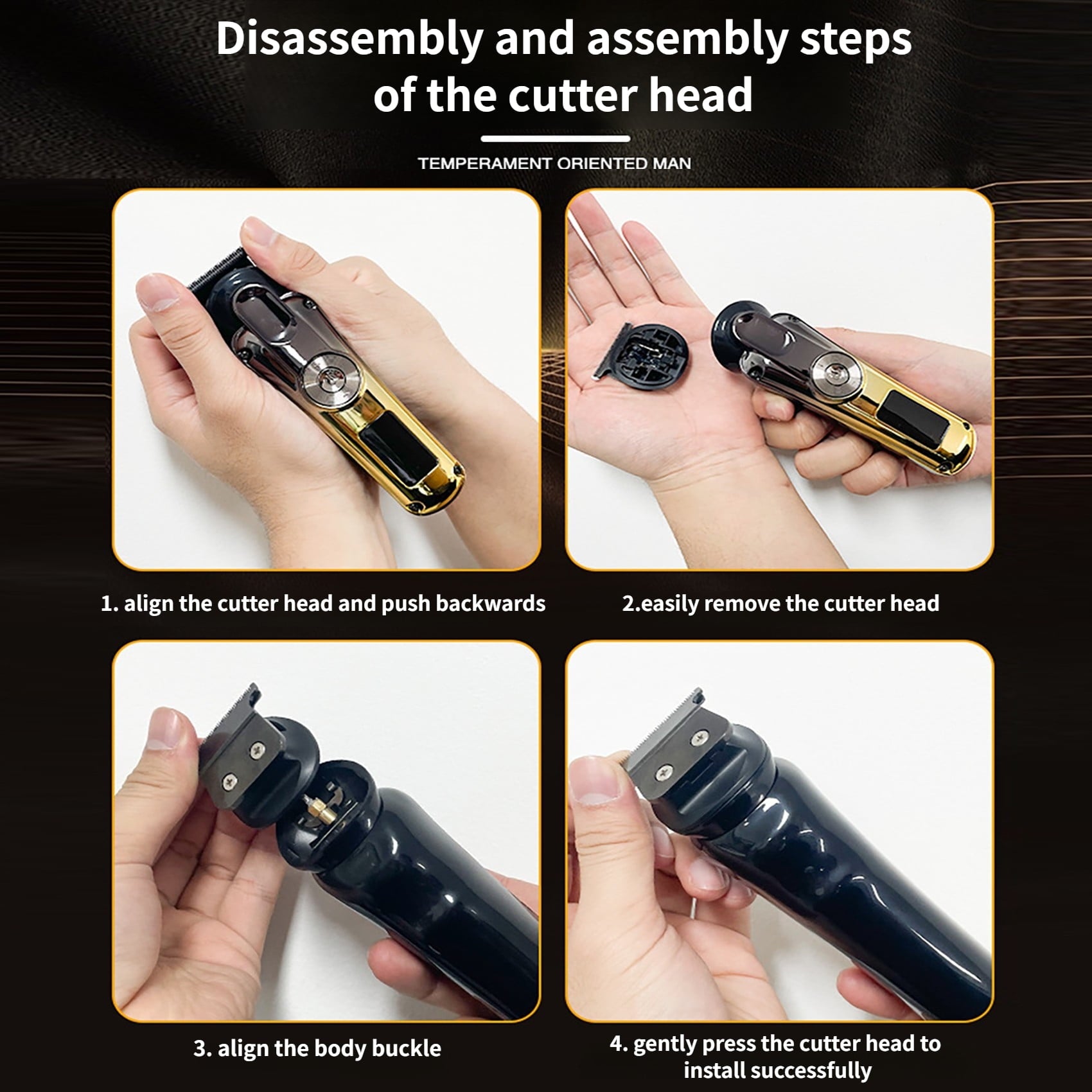 Juyafio New Upgrade 6-in-1 Hair Clippers Kit,Beard Trimmer for Men/Electric Razor,Body Hair Trimmer,Nose Hair Groomer,Cordless Precision Shave Kit,Waterproof USB Rechargeable