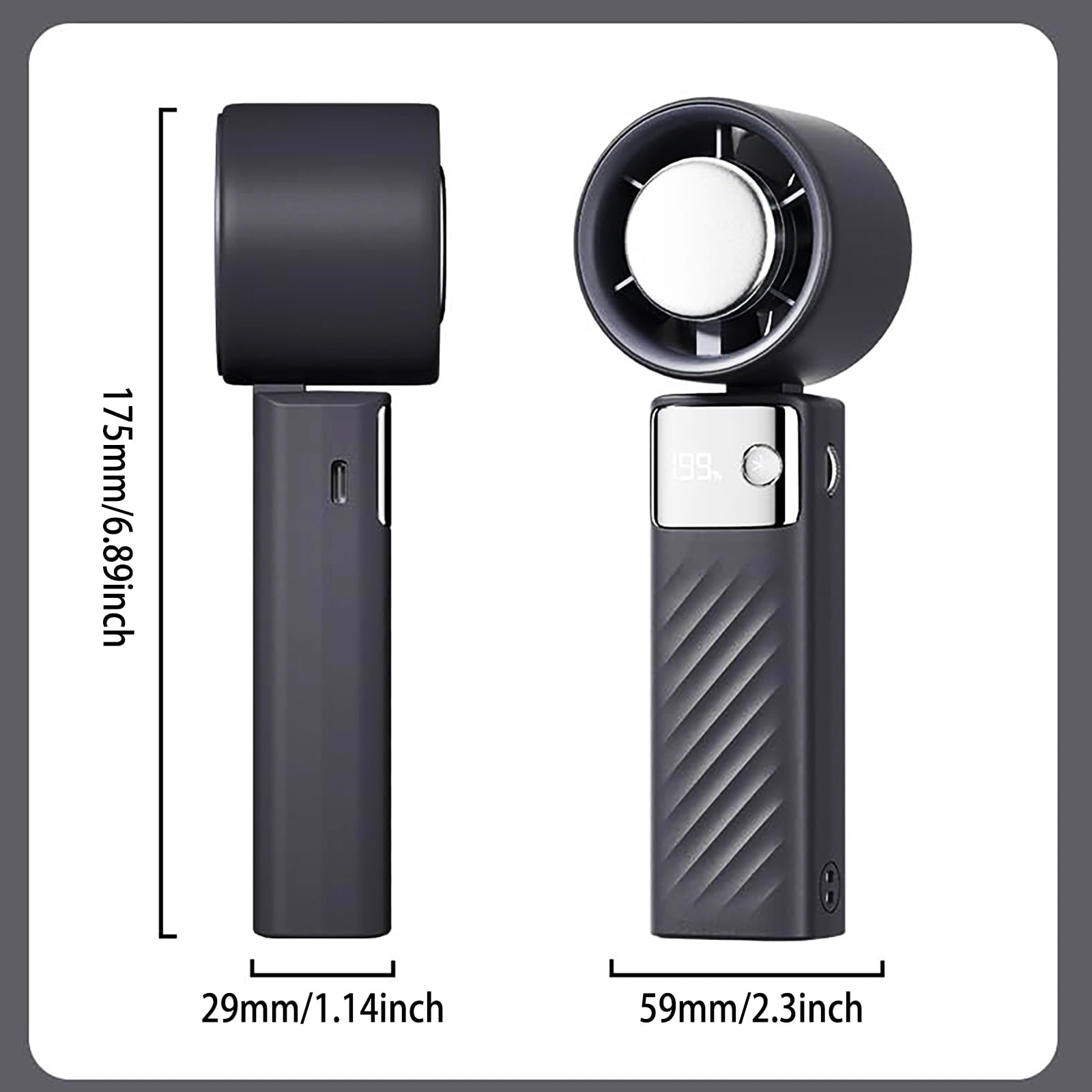 Juyafio Cutting-Edge Tech with 199 Speed Cooling Portable Small Fan&Handheld Fan,Foldable Desktop Fan,4000mAh, USB Rechargeable And Quiet Personal Fan For Home, Office, Travel & Outdoor Use (White)