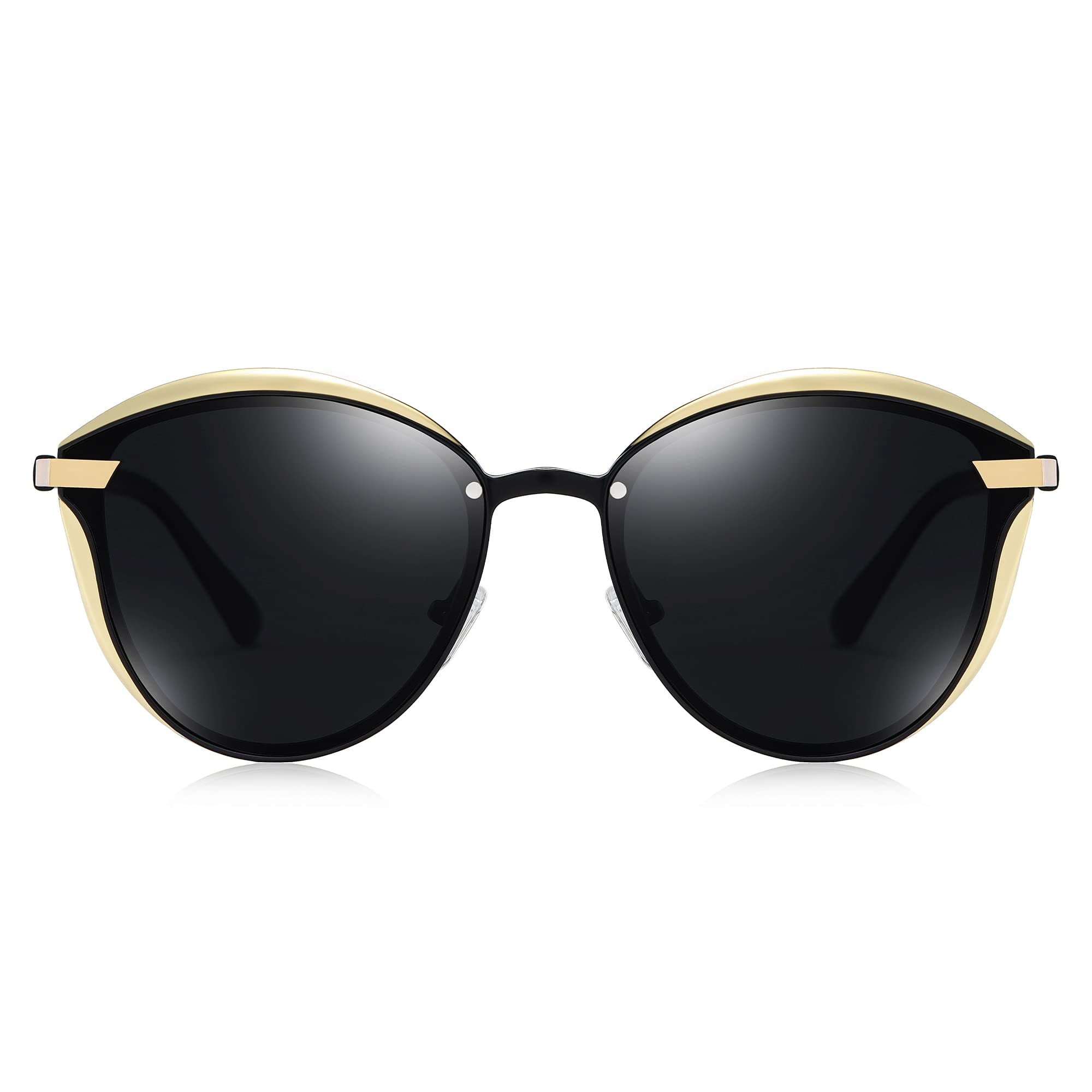Newest Trendy Women's Oversized Polarized Sunglasses, High Quality, 100% UV400 Protection, HD VISUAL, Suitable for Driving, Outdoor, Traveling(Black）